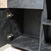 AFTAN Black Executive Desk with Pedestal & Left Mobile Return 180cm - Black Concrete