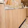 WOODFLEX Flexible Wooden Slat Wall Panel - Oak Veneer - 3000mm x 600mm - Half Round
