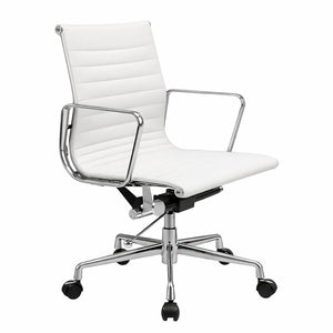 DAKIN Low Back Office Chair - White & Chrome