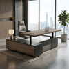 DAXTON Executive Desk with Right Return with Lift 200cm - Warm Oak