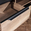 BALDER Executive Desk with Right Return 1.8-2.0M - Warm Oak & Black