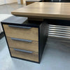 PHOENIX Executive Desk with Right Return 2.2M - Warm Oak & Black