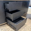 180-200cm VENTURA Reversible Executive Desk - Left or Right Return - Oak & Black
