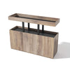 TRIBECA Credenza Cabinet 135cm - Warm Oak with Black