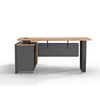 TRIBECA | ADRIANO 1.6-1.8m Reversible Executive Office Desk 160-180cm - Warm Oak