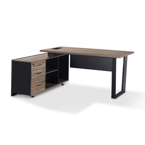 ADRIANO Executive Office Desk with Left Return 180cm - Light Brown