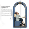 DUKE Single Seater Acoustic Office Silent Booth Pod - Aqua