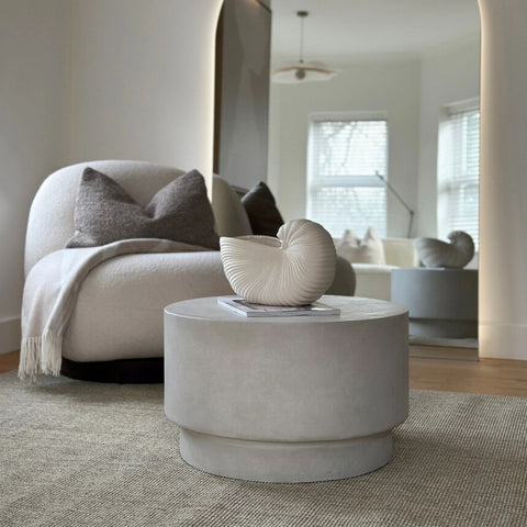 ROCCO Coffee Table 60cm - White Concrete