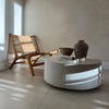ROCCO Coffee Table 80cm - White Concrete