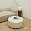 ROCCO Coffee Table 80cm - White Concrete