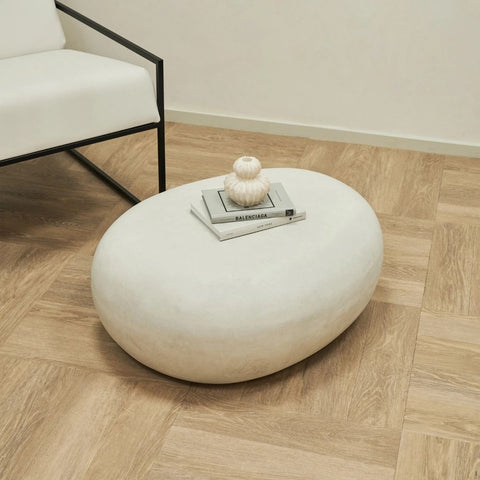 ROCCO Coffee Table 73cm - White Concrete