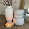 ROCCO Stool 37cm - White Concrete