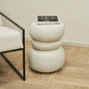 ROCCO Indoor & Outdoor Side Table Stool 37cm - White Concrete