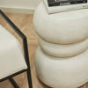 ROCCO Indoor & Outdoor Side Table Stool 37cm - White Concrete