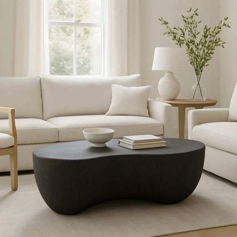 ROCCO Indoor & Outdoor Coffee Table 123cm - Black