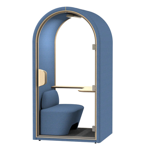 DUKE Single Seater Acoustic Office Silent Booth Pod - Blue - innovatec.com.au