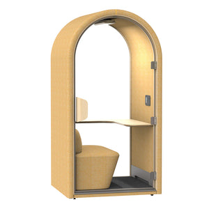 DUKE Single Seater Acoustic Office Silent Booth Pod - Yellow