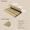 WOODFLEX Flexible Acoustic Wood Wall Panel 240cm - Oak Veneer