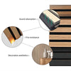 WOODFLEX Flexible Acoustic Wood Slat Wall Panel, Oak Veneer on Grey - 2700mm x 560mm