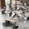 ARTO Executive Office Desk with Reversible Return 1.8M - 2.0M - Warm Oak & Black