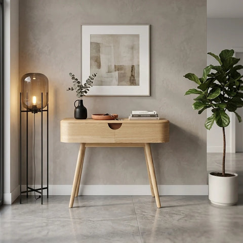 AKINO Console Dressing Table 90cm - Oak