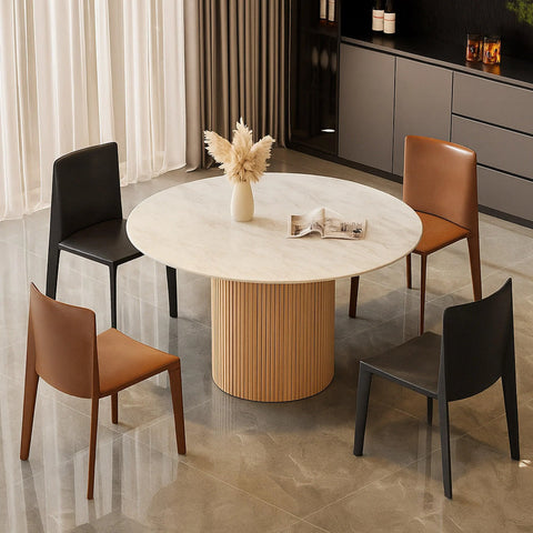 BLANCHE Dining Table 120cm - Marble Stone