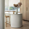 WOODFLEX WHITE PRIMED FLEXIBLE UNDER BENCH - HALF ROUND 27 - 900mm X 600mm