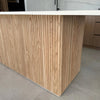 WOODFLEX Flexible Wooden Slat Wall Panel - Oak Veneer - 3000mm x 600mm - Half Round
