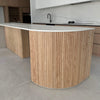 WOODFLEX Flexible Wooden Slat Wall Panel - Oak Veneer - 3000mm x 600mm - Half Round