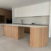 WOODFLEX Flexible Wooden Slat Wall Panel - Oak Veneer - 3000mm x 600mm - Half Round