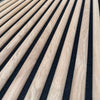 WOODFLEX Flexible Acoustic Slat Wall Panel - Half Round Oak Veneer - 2700mm x 600mm