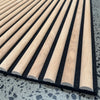 WOODFLEX Flexible Acoustic Slat Wall Panel - Half Round Oak Veneer - 2700mm x 600mm