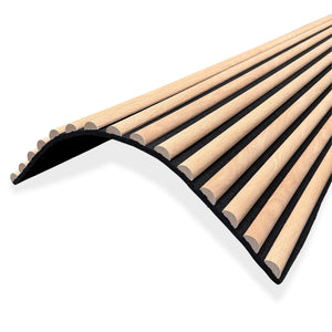WOODFLEX Flexible Acoustic Slat Wall Panel - Half Round Oak Veneer - 2700mm x 600mm
