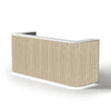 HALO Reception Desk 240cm - Oak & White