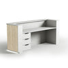 HALO Reception Desk 240cm - Oak & White