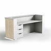 HALO Reception Desk 240cm - Oak & White