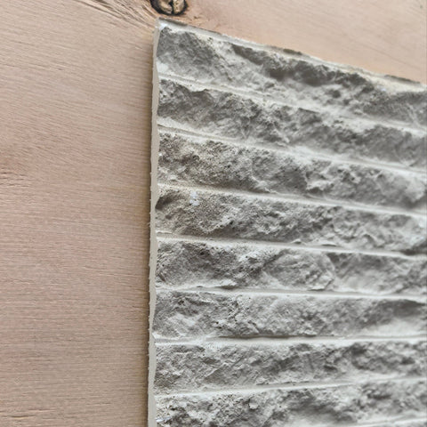 WOODFLEX FLEXIBLE PU STONE PANEL - ROUGH LINE White - 2700 x 600mm - innovatec.com.au