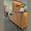WOODFLEX Flexible Outdoor Hard Wood Batten Pool Fence Cladding - Oak & Black - 2400mm x 600mm
