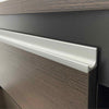Carter Executive Office Desk + Left Return - 180cm - Coffee & Grey