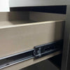 Carter Executive Office Desk + Right Return - 180cm - Coffee + Grey