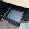 220-240cm VENTURA Reversible Executive Desk - Left or Right Return - Oak & Black