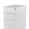 MARLO 3 Drawer Slim Mobile Pedestal Cabinet - White
