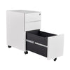 MARLO 3 Drawer Slim Mobile Pedestal Filing Cabinet - Black