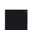 MARLO 3 Drawer Mobile Pedestal Filing Cabinet - Black