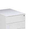 MARLO 3 Drawer Mobile Pedestal Filing Cabinet - White
