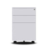 MARLO 3 Drawer Mobile Pedestal Filing Cabinet - White