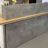 JARIN Reception Desk 2.4M Left Panel - Carbon Grey & White Colour