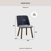 JOLLIN  Dining Chair - Walnut & Blue