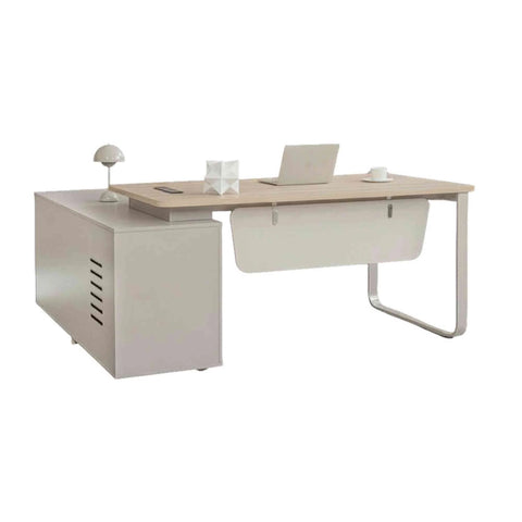 KELIAN Reversible Executive Desk with Return - 180cm - Oak