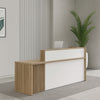KNOX  Reception Desk 1.8M Left Panel - Sand & Chocolate